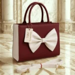 Bow Style Handbag Red Color