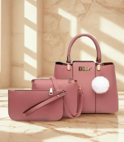 Christian Dior High Quality 3Pcs Shoulder Bag Red Color