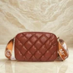 Crossbody Bag Mr Puffer with Long Belt Brown Color