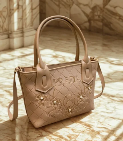 High Quality Big Size Prada Tote Bag Light Brown Color