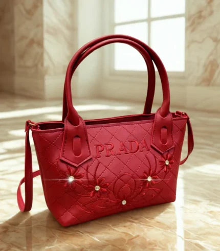High Quality Big Size Prada Tote Bag Red Color