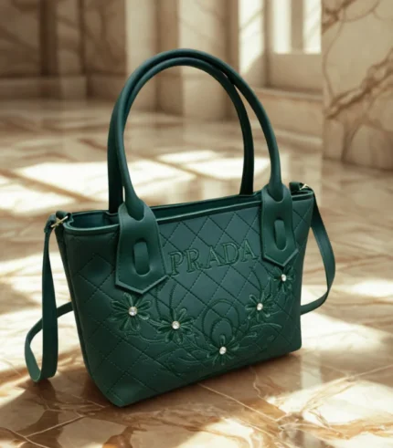 High Quality Big Size Prada Tote Bag Green Color