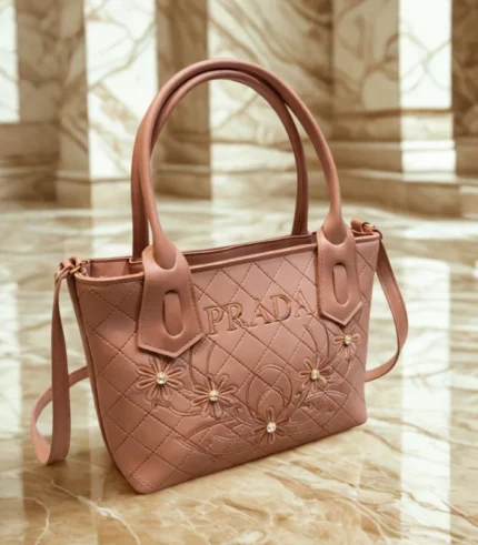 High Quality Big Size Prada Tote Bag Light Pink Color