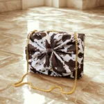 Front Big Bow Bag Chocolate and Light Color