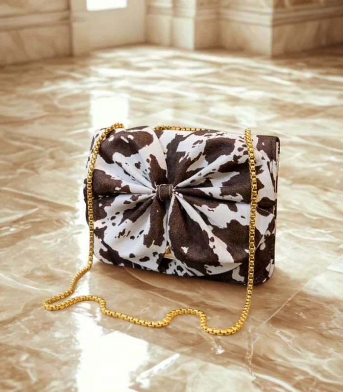 Front big bow bag 5 Front Big Bow Bag Chocolate and Light Color - Image 1