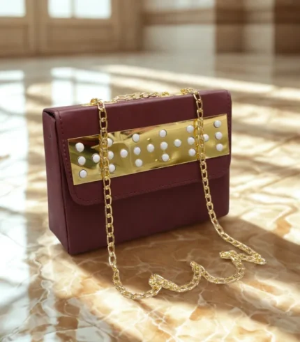 Front Mirrror Acralic Long Chain Bag