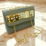 Front Mirrror Acralic Long Chain Bag