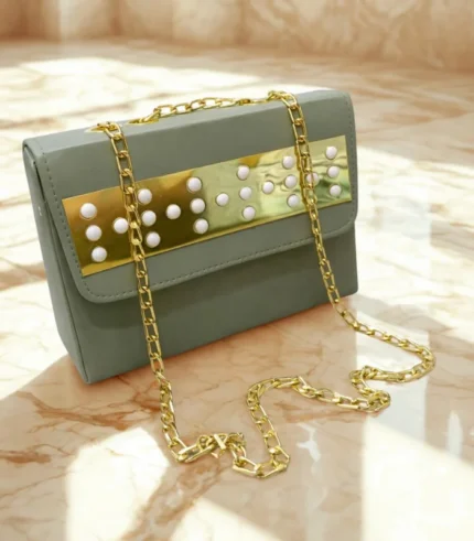 Front Mirrror Acralic Long Chain Bag