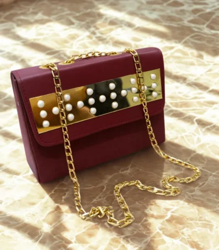 Front Mirrror Acralic Long Chain Bag