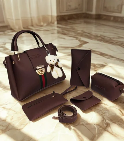 Gucci 5pcs Lock Style Brown