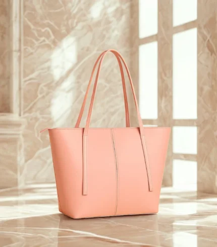 High Quality Big Size Tote Bag Light Pink Color