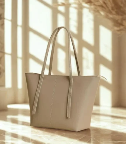 High Quality Big Size Tote Bag Light Grey Color
