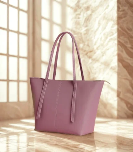 High Quality Big Size Tote Bag Light Purple Color