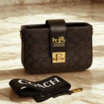 High Quality Coach Cross Body With Long Belt Dark Brown