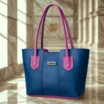 Premium Quality Tote Bag Pink Dark Blue Color