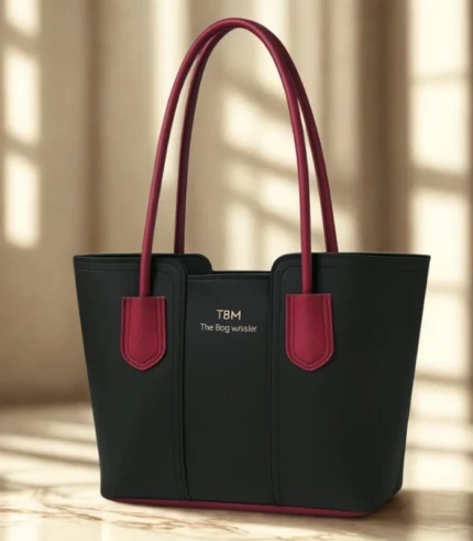 High Quality Tote Bag Black and Red