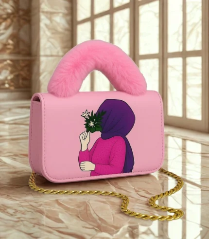 Hijabi Girl Mini Bag Pink Color Bag