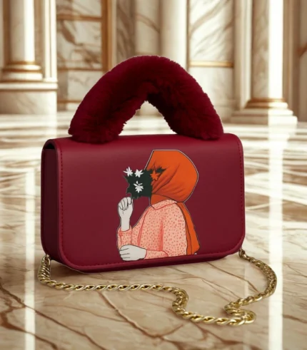 Hijabi Girl Mini Bag Red Color Bag