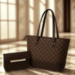 Louis Vuitton Bag With Clutch Wallet Brown
