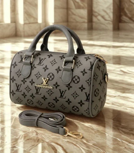 Louis Vuitton Shoulder Bag Grey Black Color