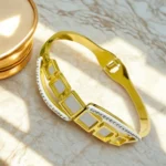 Elegant Stainless Steel Handcuff Bracelet for Women – Openable & Adjustable Fashion Jewelry