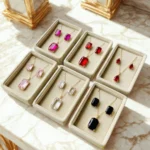 Gold Plated Zircon Locket Set for Women – Necklace & Earrings Combo (Multiple Colours)