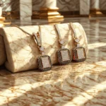 Micro Zircon Locket Set for Women – Stylish Necklace & Earrings Combo