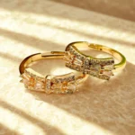 Delicate Micro Zircon Rings for Women – Adjustable Gold Fashion Rings