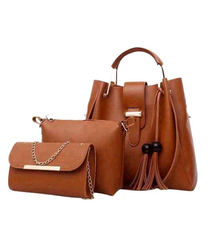 PU Leather Ladies Hand Bags Set New Style Tote Bags Shoulder Bag Top Handle Satchel Purse Set 3pcs (2)