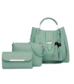 PU Leather Ladies Hand Bags Set New Style Tote Bags Shoulder Bag Top Handle Satchel Purse Set 3pcs (4)