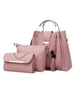 PU Leather Ladies Hand Bags Set New Style Tote Bags Shoulder Bag Top Handle Satchel Purse Set 3pcs (5)