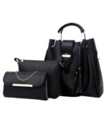 PU Leather Ladies Hand Bags Set New Style Tote Bags Shoulder Bag Top Handle Satchel Purse Set 3pcs (6)