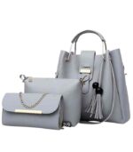 PU Leather Ladies Hand Bags Set New Style Tote Bags Shoulder Bag Top Handle Satchel Purse Set 3pcs (7)