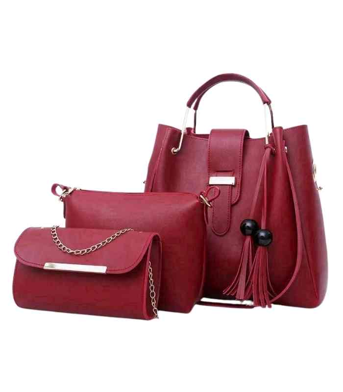 PU Leather Ladies Hand Bags Set New Style Tote Bags Shoulder Bag Top Handle Satchel Purse Set 3pcs