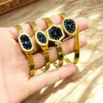 Stainless Steel Watch-Style Handcuff Bracelet for Women – Openable & Adjustable (4 Designs)