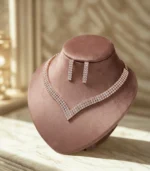 Zircon Necklace Set with Earrings for Women – Fancy Delicate Jewelry Set - Image 2