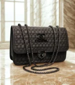 Chanel Style Quilted Shoulder Bag – Iconic CC Logo with Black Chain Strap (8 Colors) - Image 5