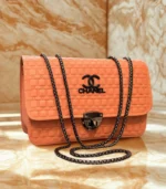 Chanel Style Quilted Shoulder Bag – Iconic CC Logo with Black Chain Strap (8 Colors) - Image 4